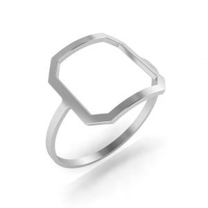 Inel din argint 925 formă octogon